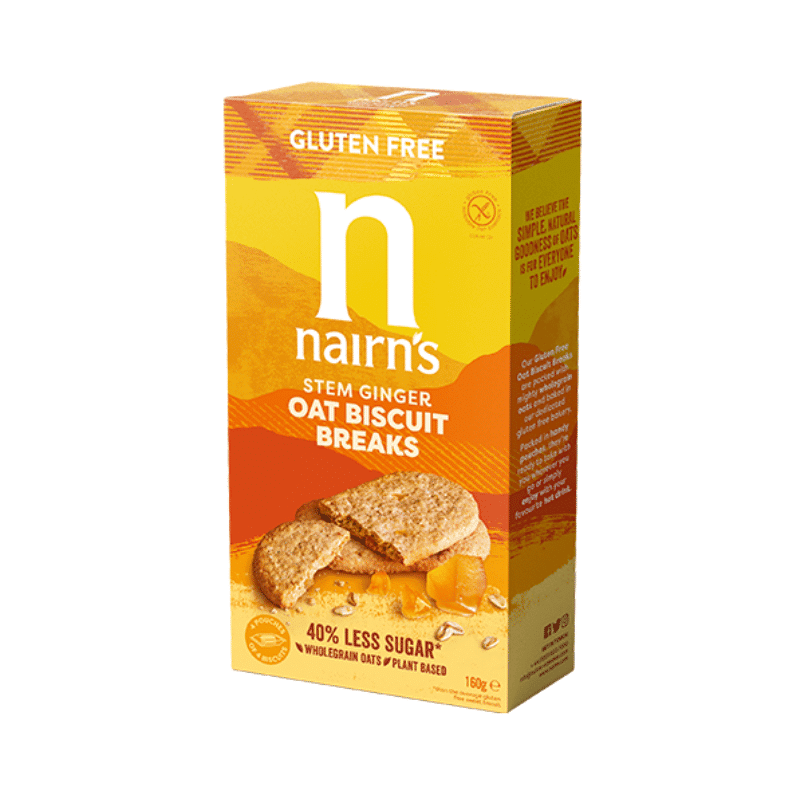 Nairns Oat & Stem Ginger Biscuits Gluten Free, Anadea
