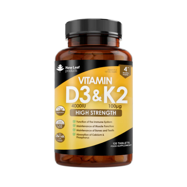 New Leaf Vitamin D3 + K2 365