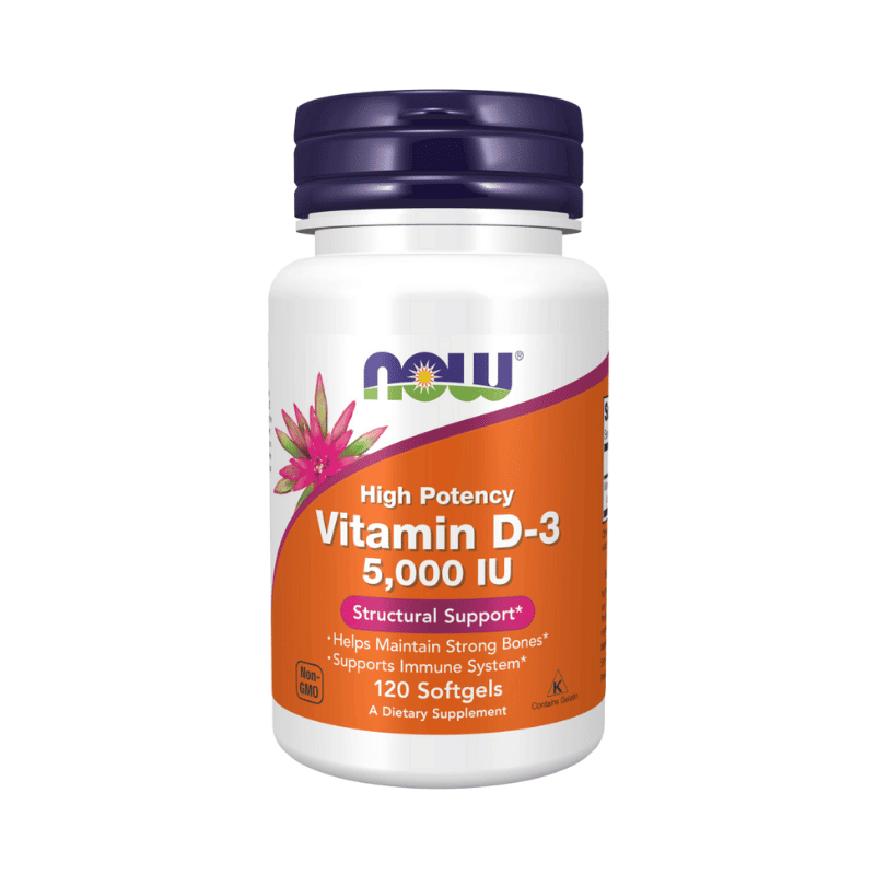 Buy Now Foods Vitamin D3 5000IU Softgels 120 Online!