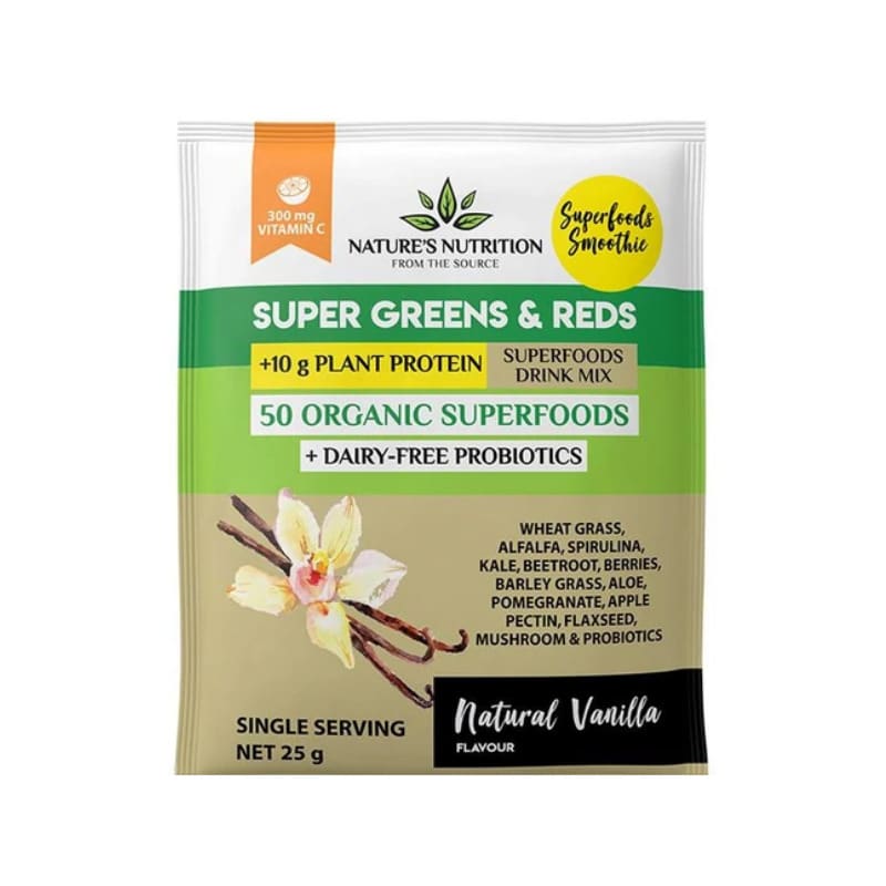 Nature&#8217;s Nutrition Natural Vanilla Superfoods Drink Mix Singles, Anadea