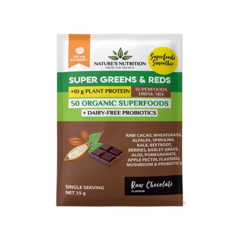 Nature&#8217;s Nutrition Raw Chocolate Superfoods Drink Mix Singles, Anadea